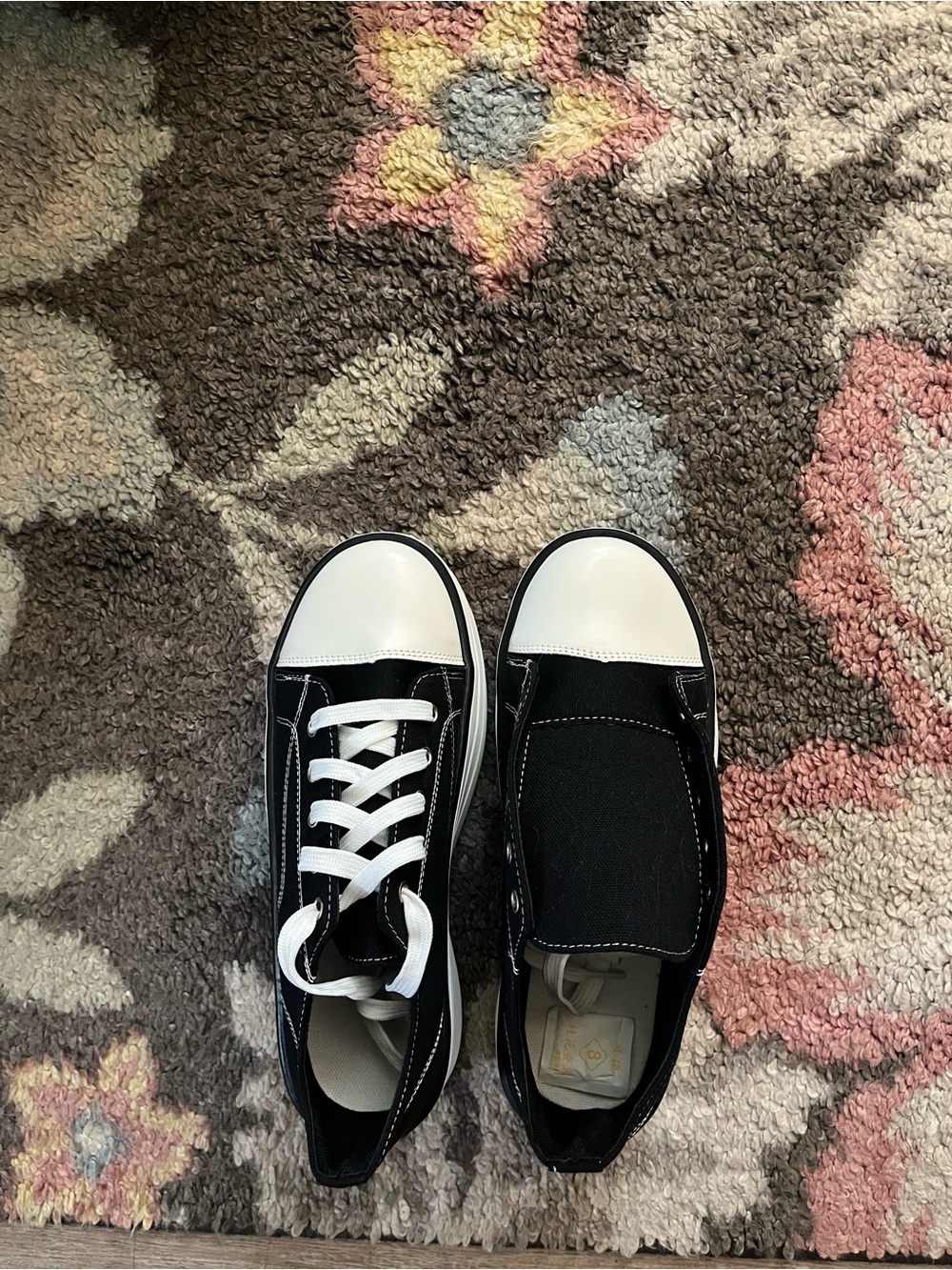 Women’s Black and White Casual Slip-On & Lace-Up Sneakers